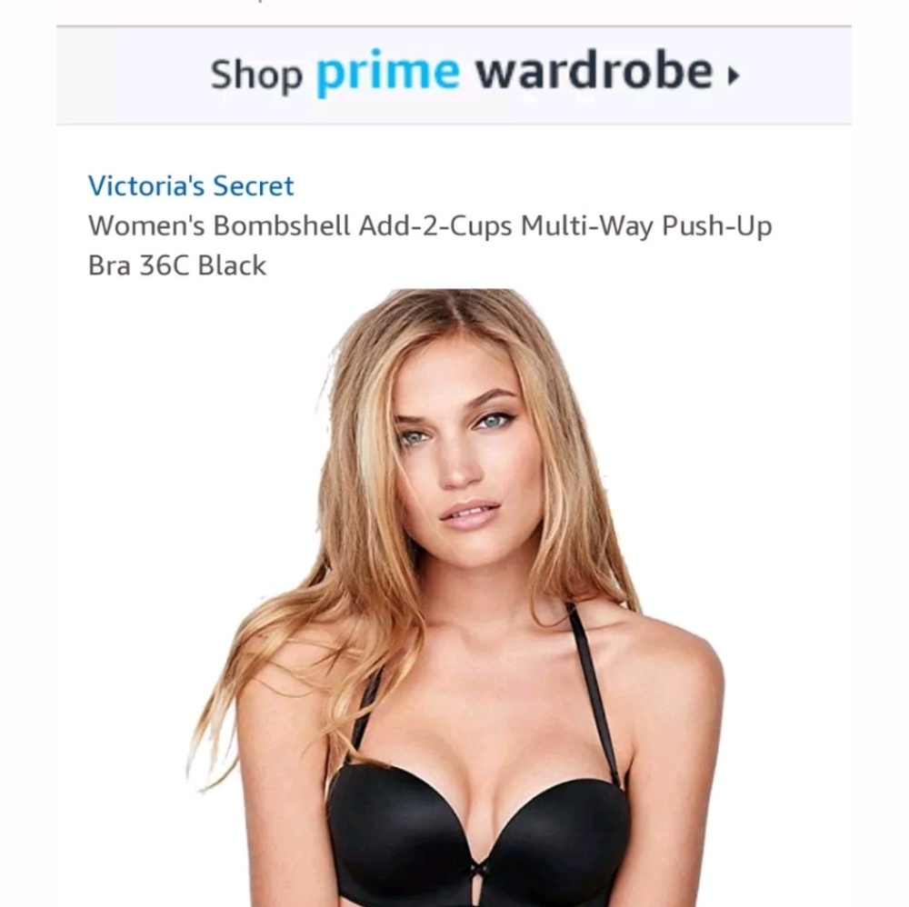 Victoria's secret bombshell 32A black multiway